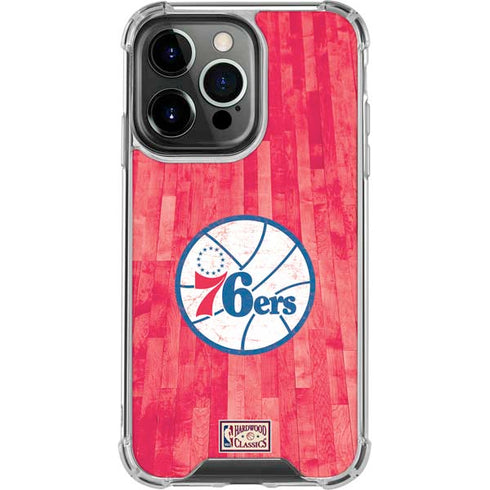 NBA Philadelphia 76ers Hardwood Classics iPhone 16 Pro Clear Case